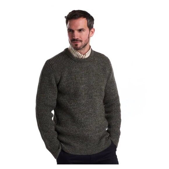 VTG Barbour Tyne Crewneck Derby Tweed Wool Sweater Mens Size 122cm US 3X Classic